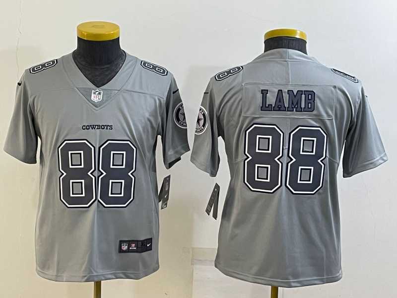 Youth Dallas Cowboys #88 CeeDee Lamb Grey Atmosphere Fashion 2022 Vapor Untouchable Stitched Nike Limited Jersey,We sell and wholesale Youth Dallas Cowboys #88 CeeDee Lamb Grey Atmosphere Fashion 2022 Vapor Untouchable Stitched Nike Limited Jersey on line form chian!